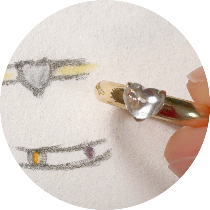 Heart-Shaped Diamond Ring