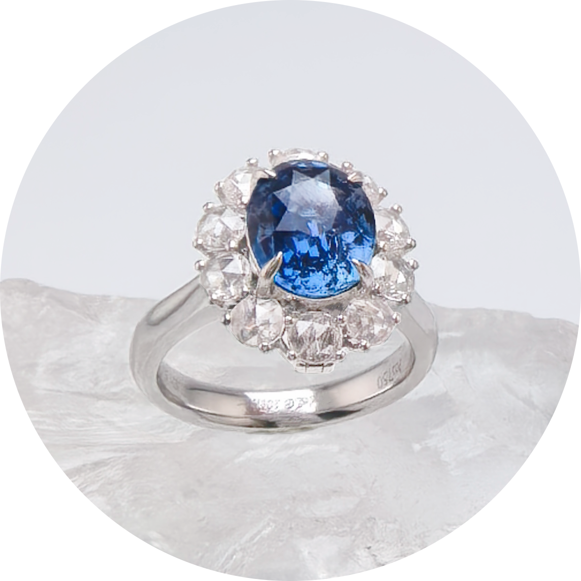 Cornflower Blue Sapphire Ring & Necklace