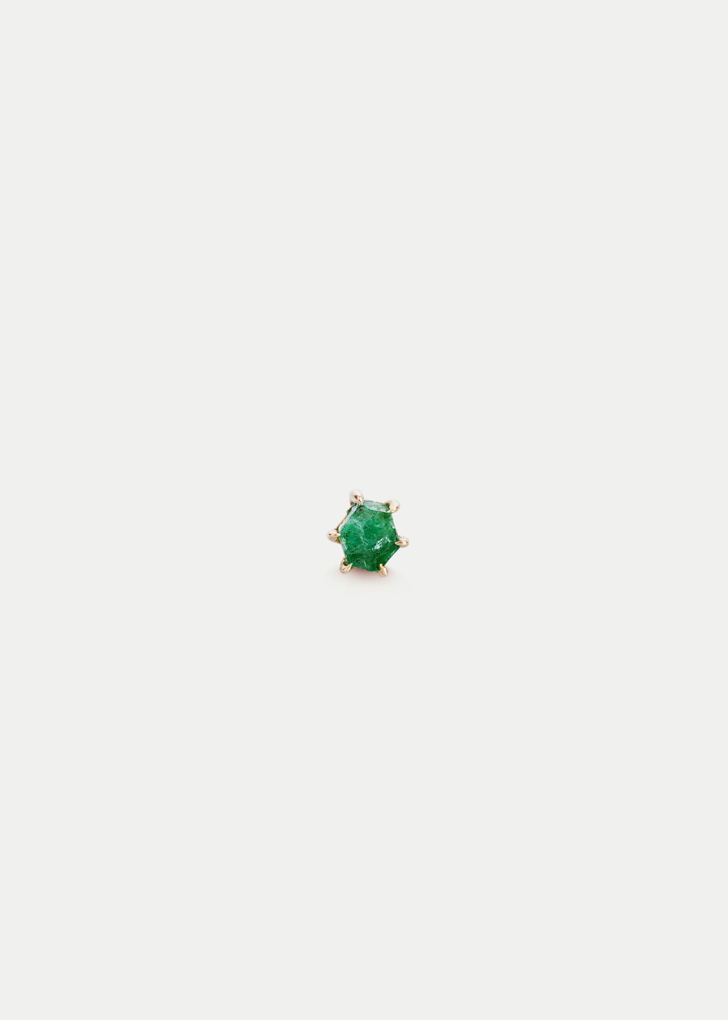 18kt Yellow Gold Emerald Stud Earrings