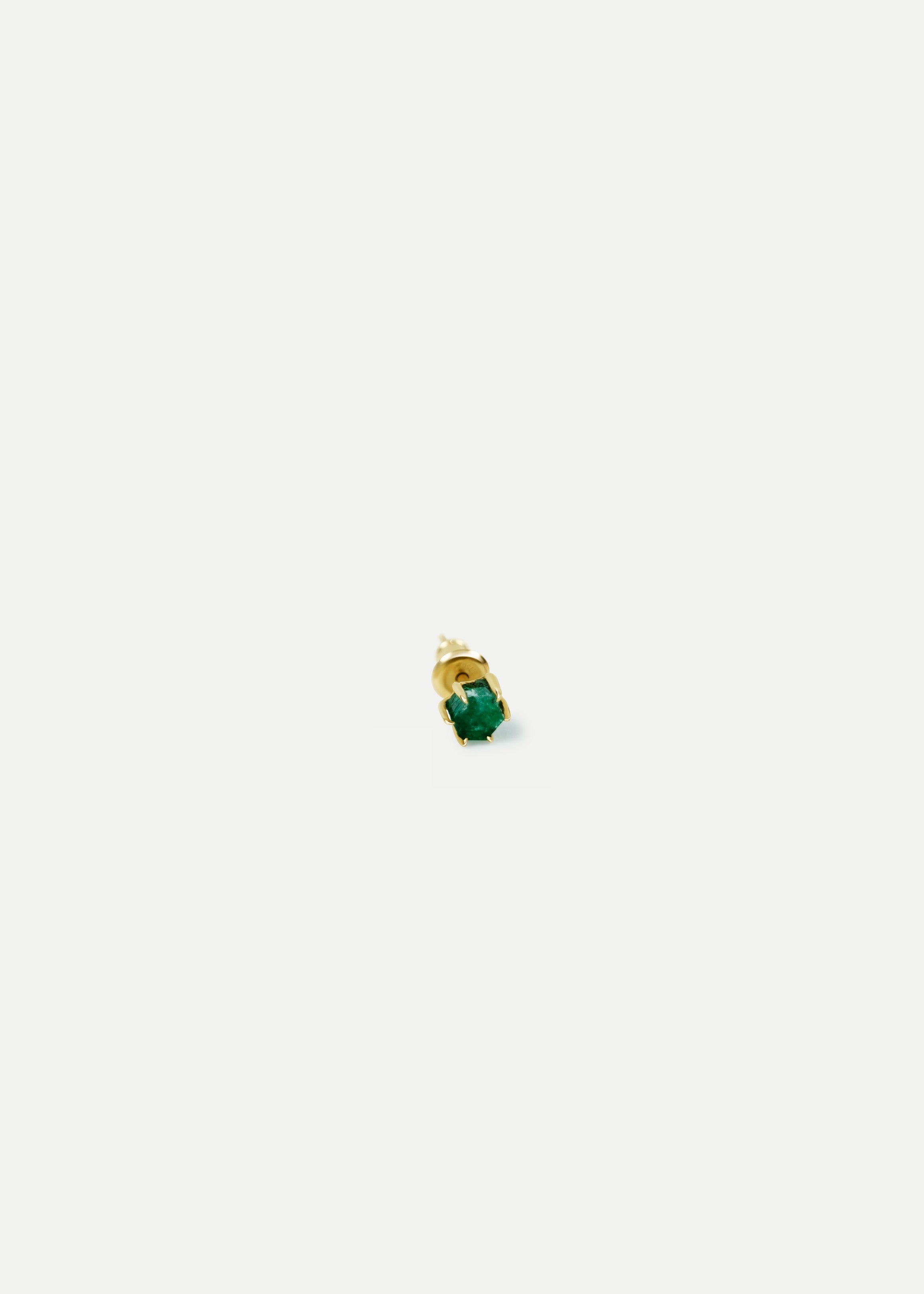 18kt Yellow Gold Emerald Stud Earrings