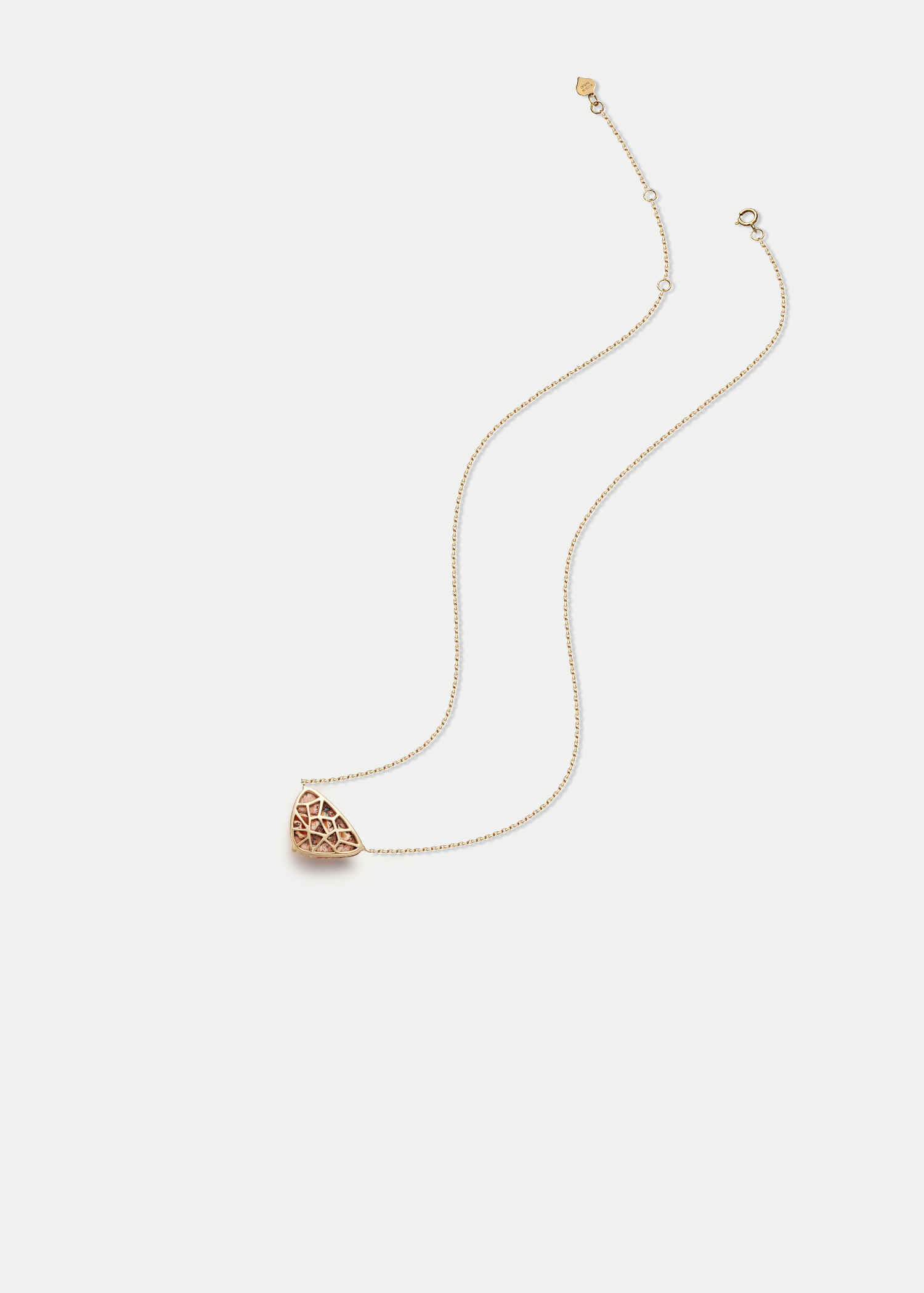 18kt Yellow Gold Opal with Wall Rock Necklace