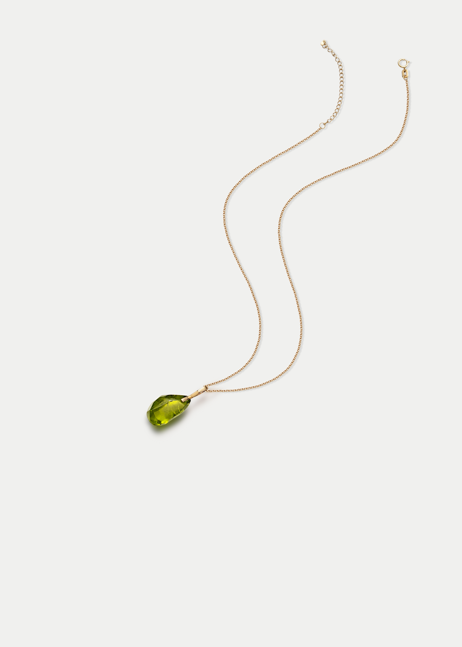 18kt Yellow Gold Peridot Ruby Necklace