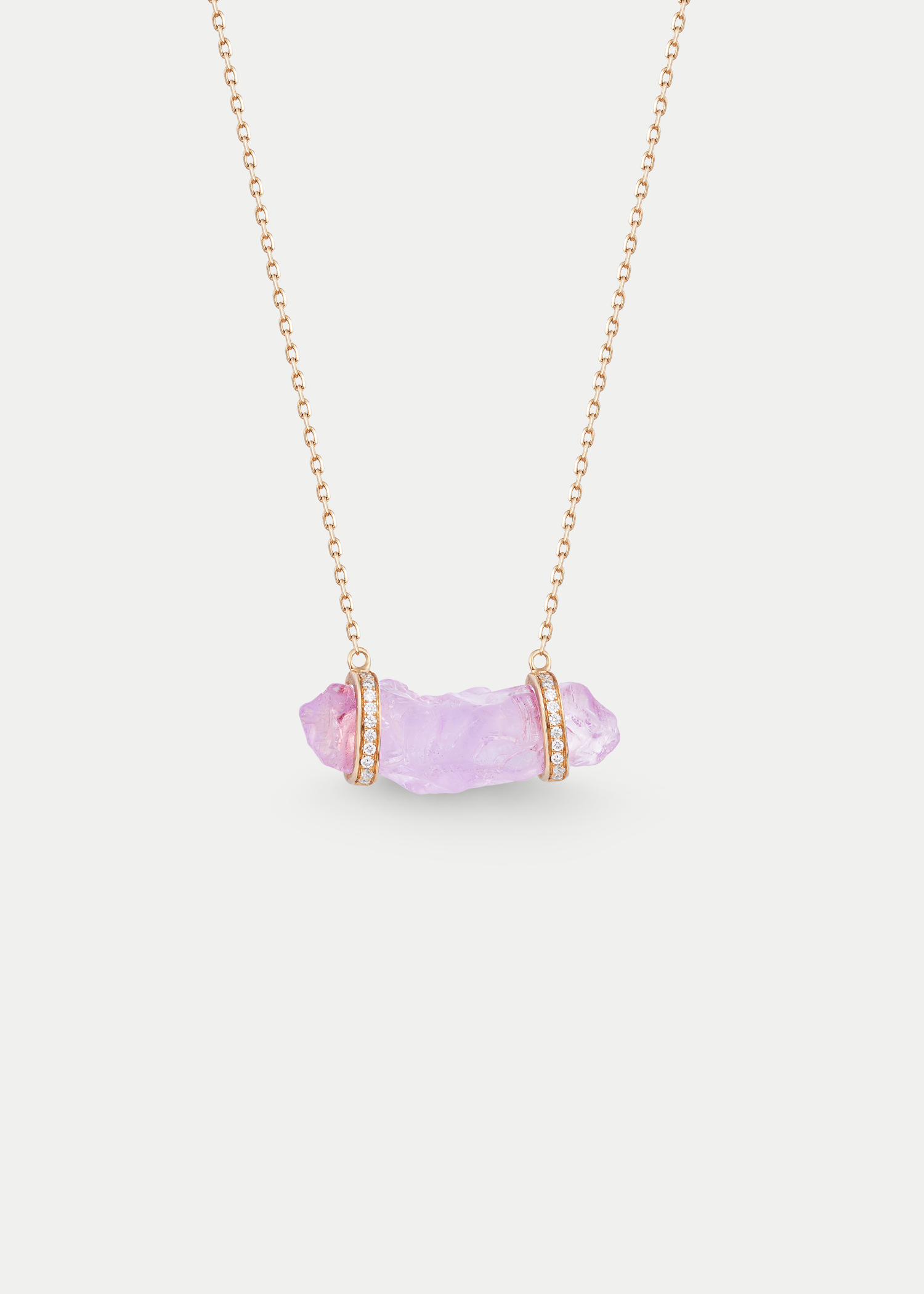 18kt Yellow Gold Spinel Diamond Necklace