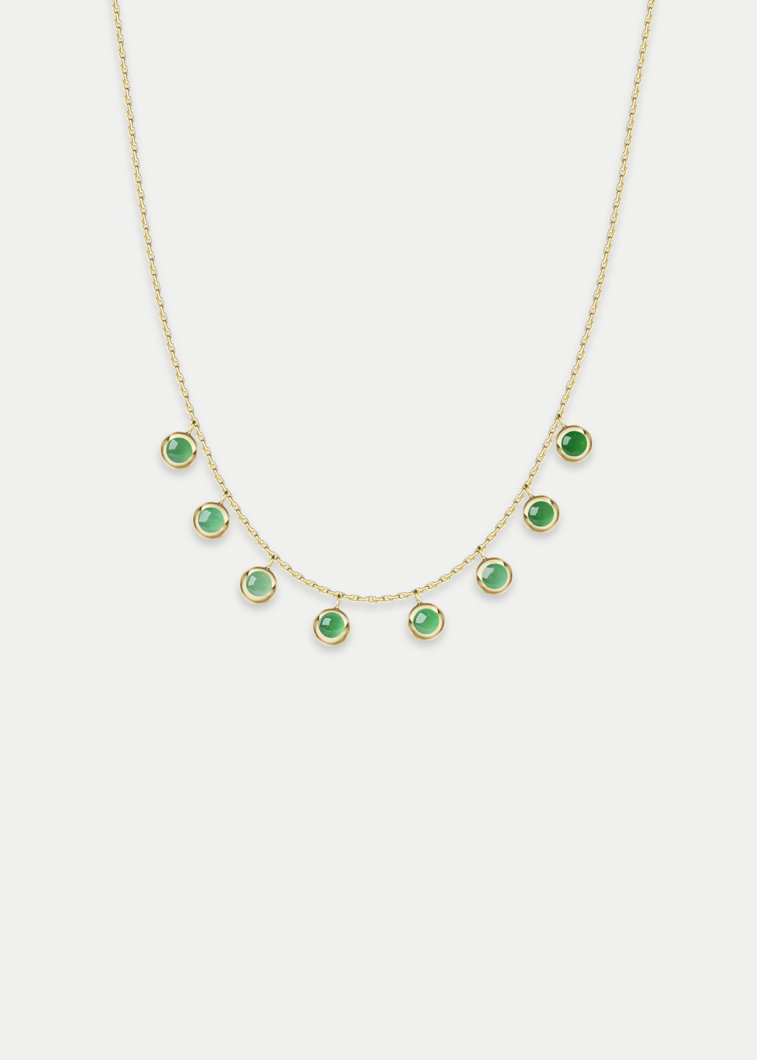 18kt Yellow Gold Jadeite Necklace