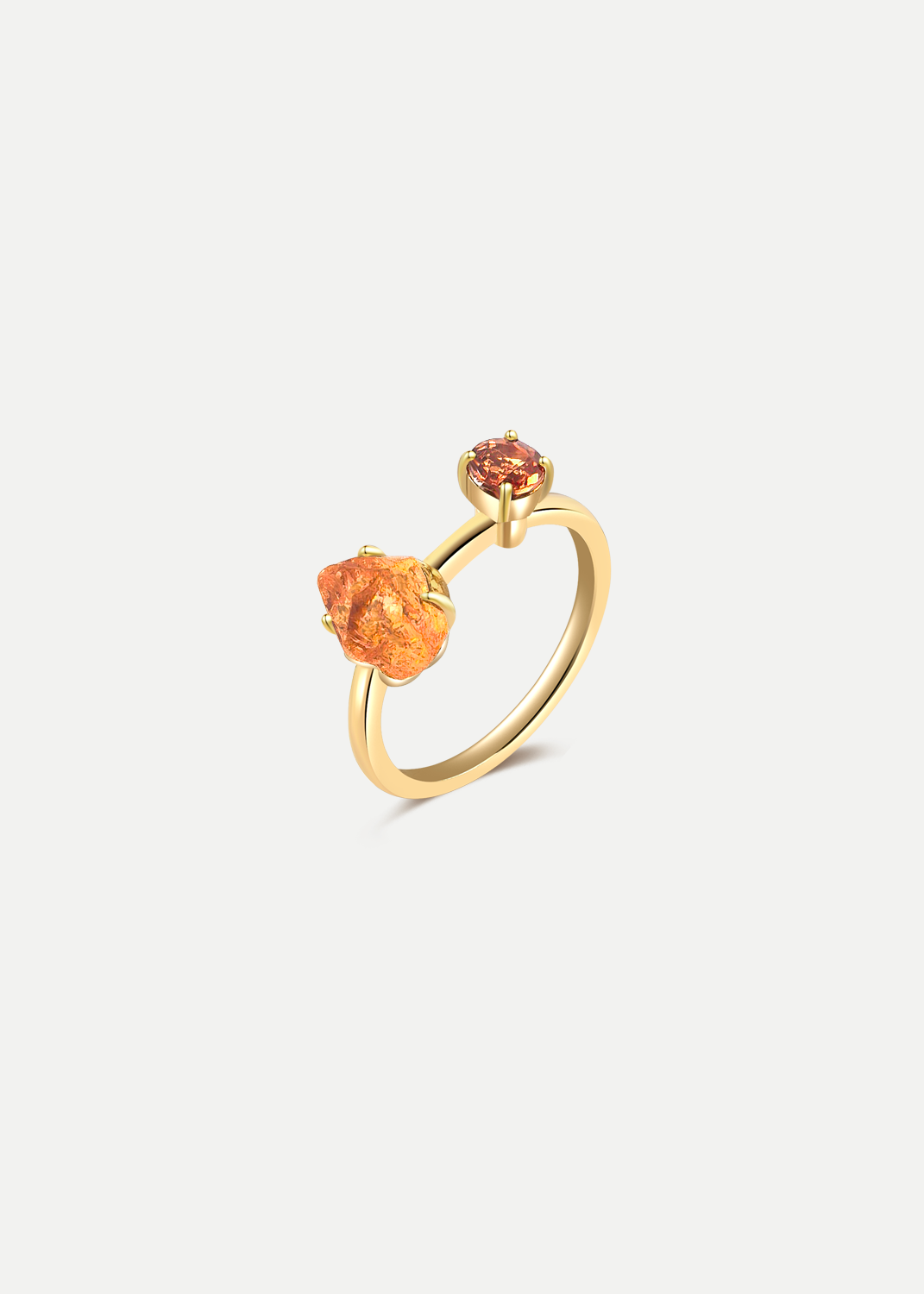 18kt Yellow Gold Spessartine Garnet Ring