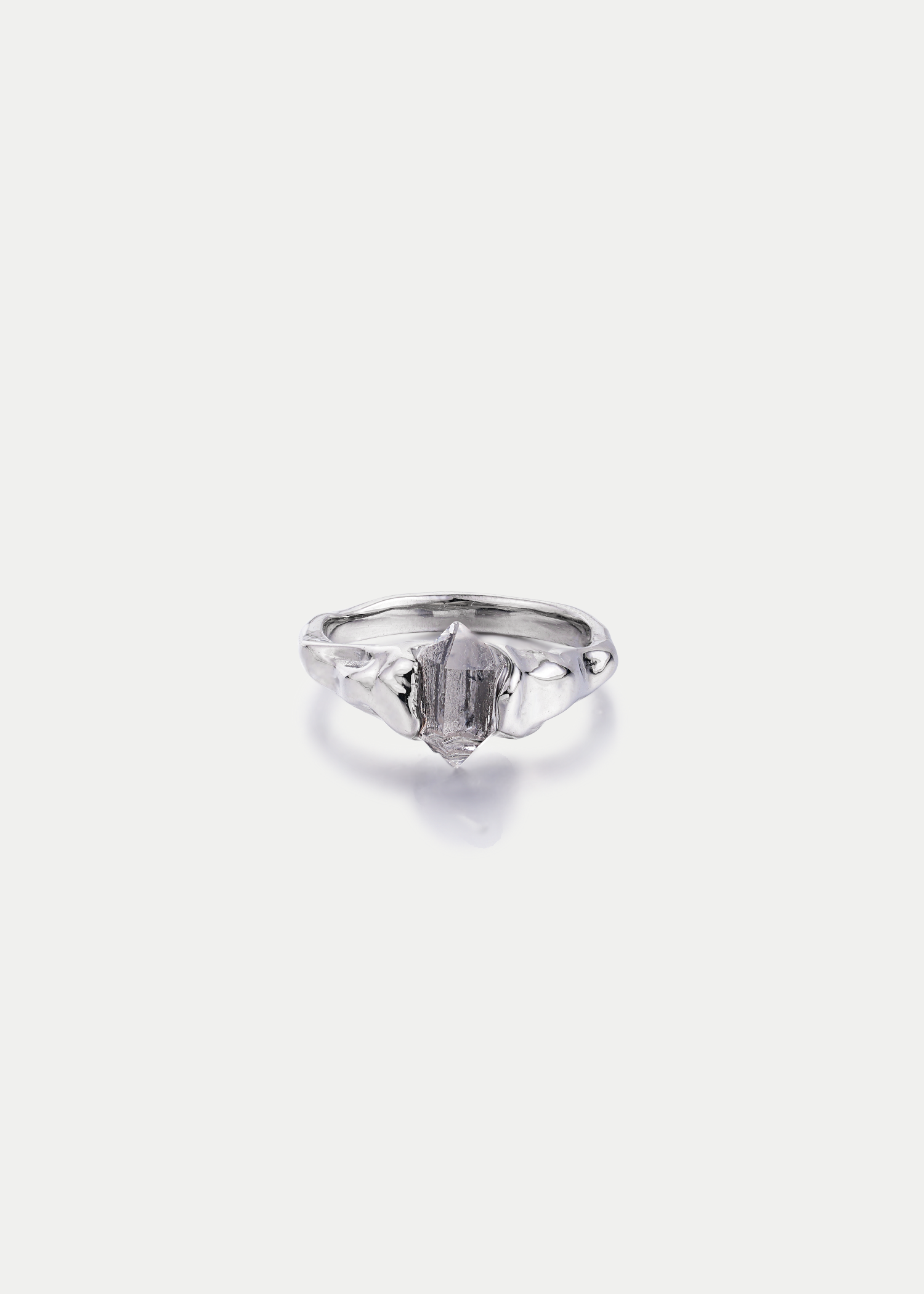 G23 Titannium  Herkimer Diamond Ring
