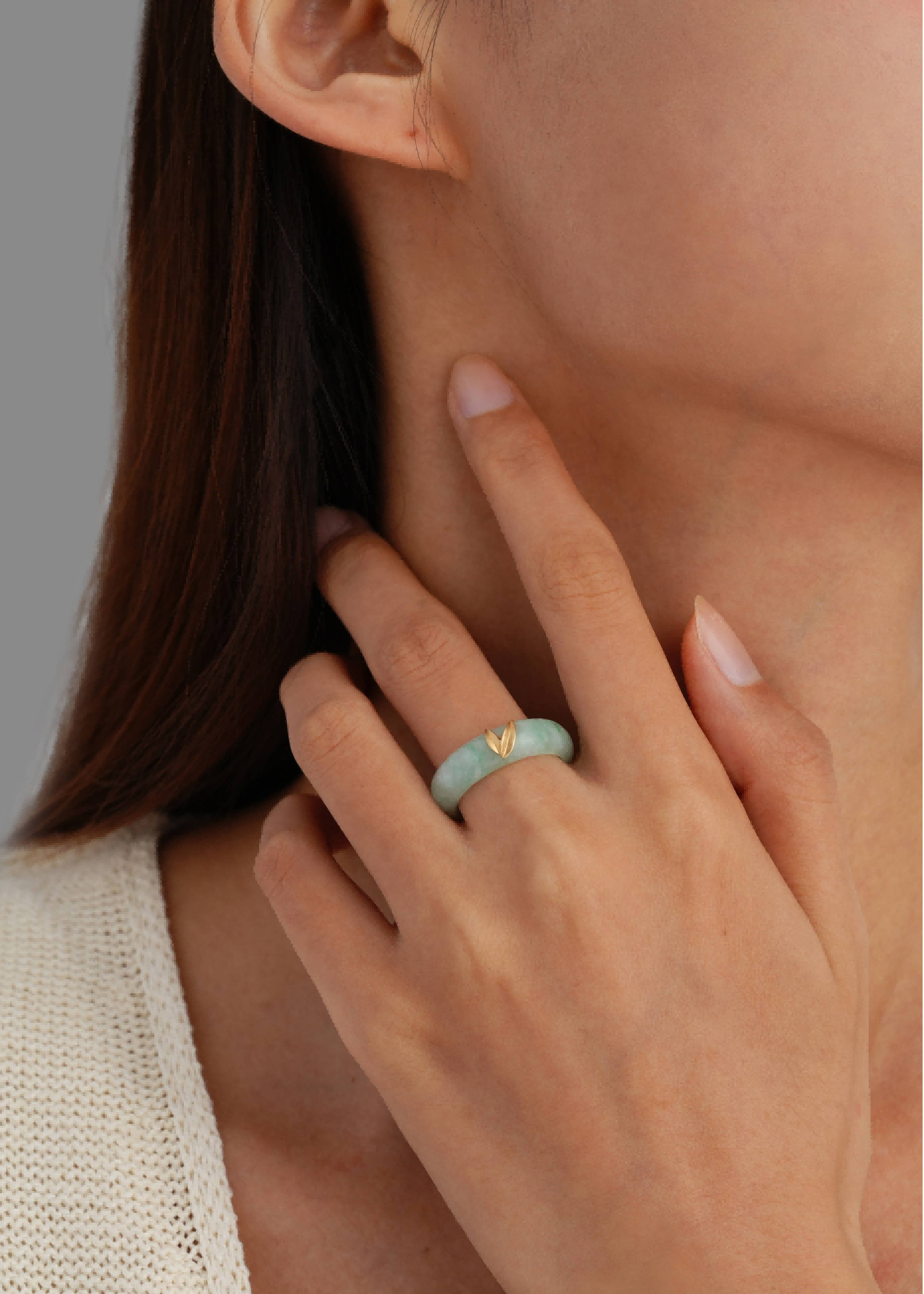 18kt Yellow Gold Jadeite Ring