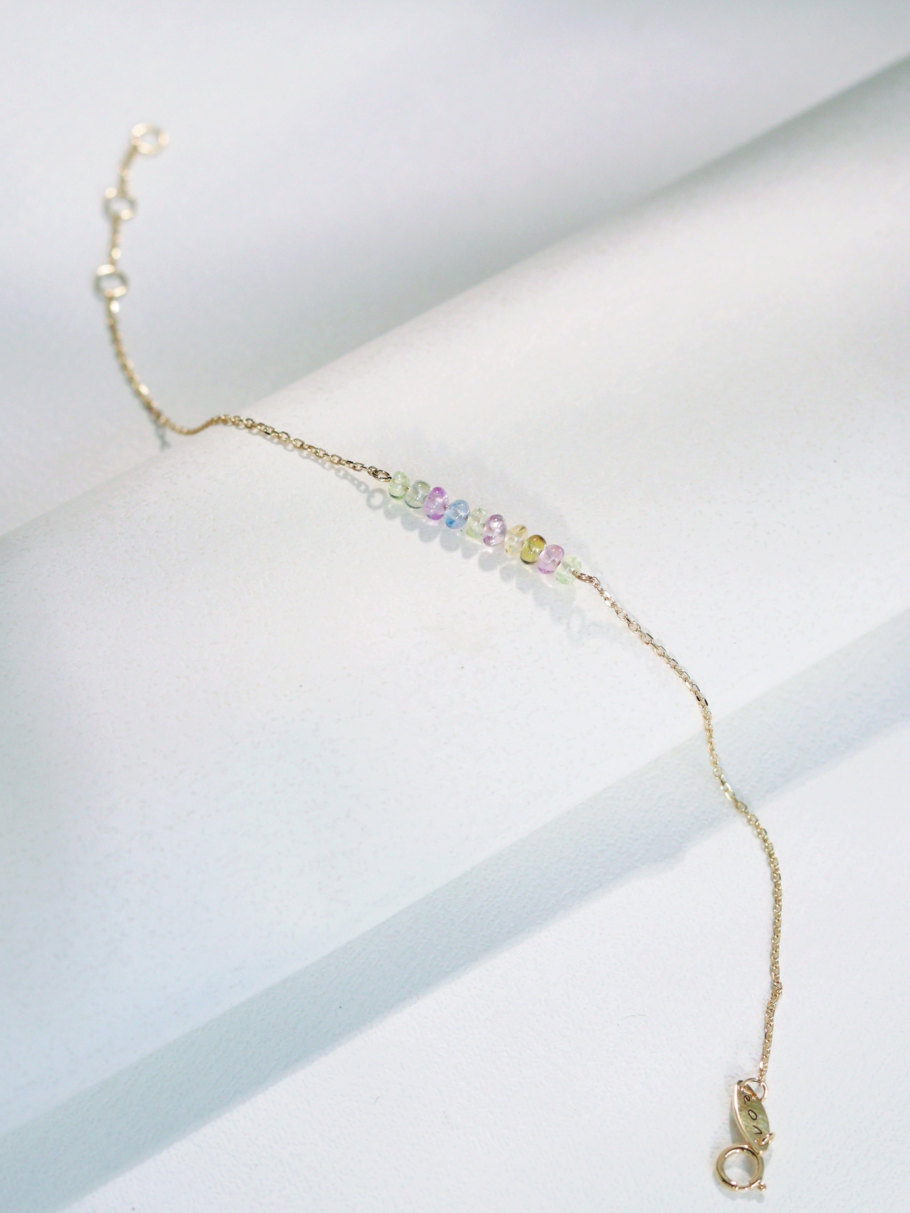 18kt Rose Gold Multicolor Stones Bracelet