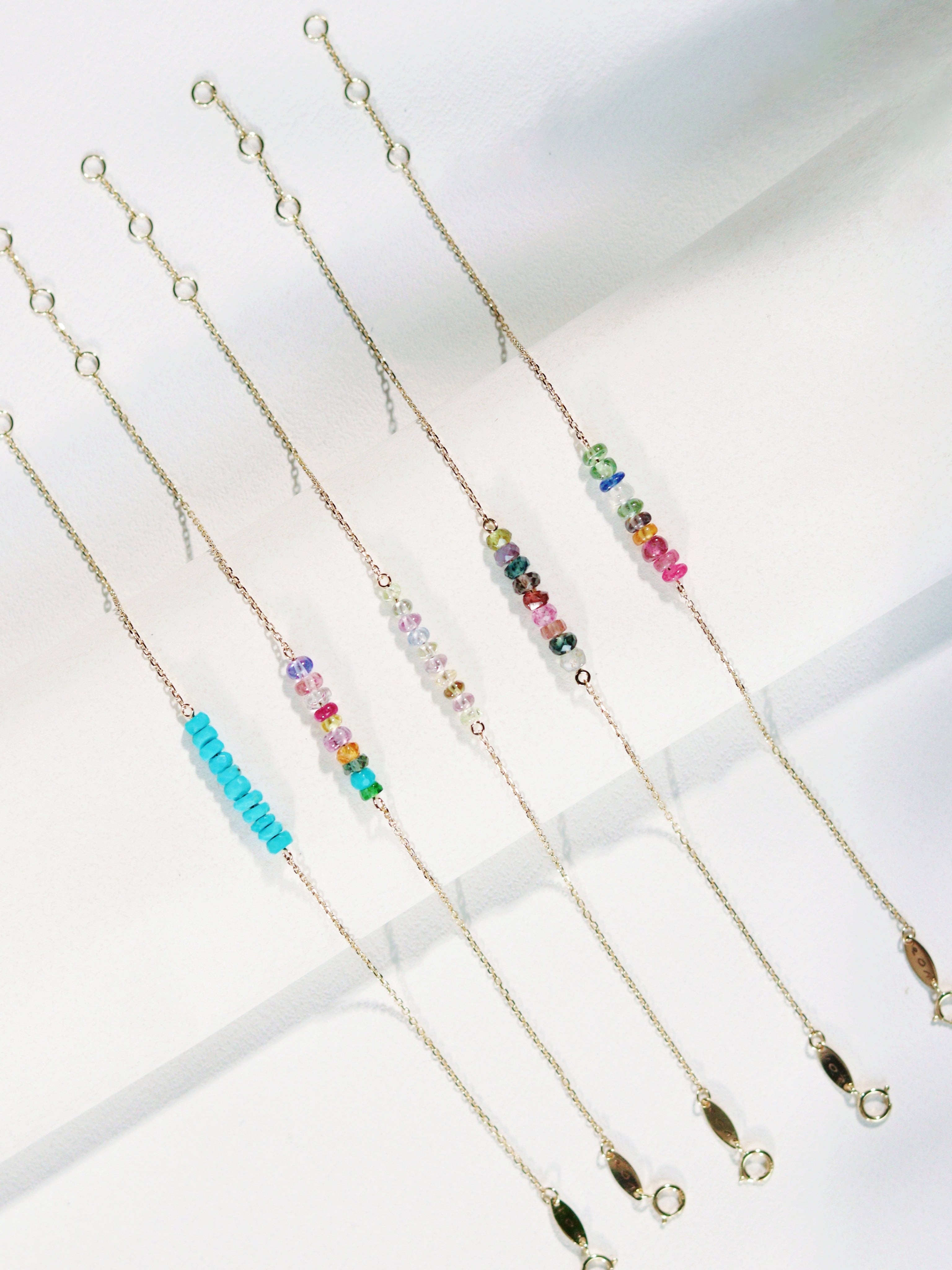 18kt Rose Gold Multicolor Stones Bracelet