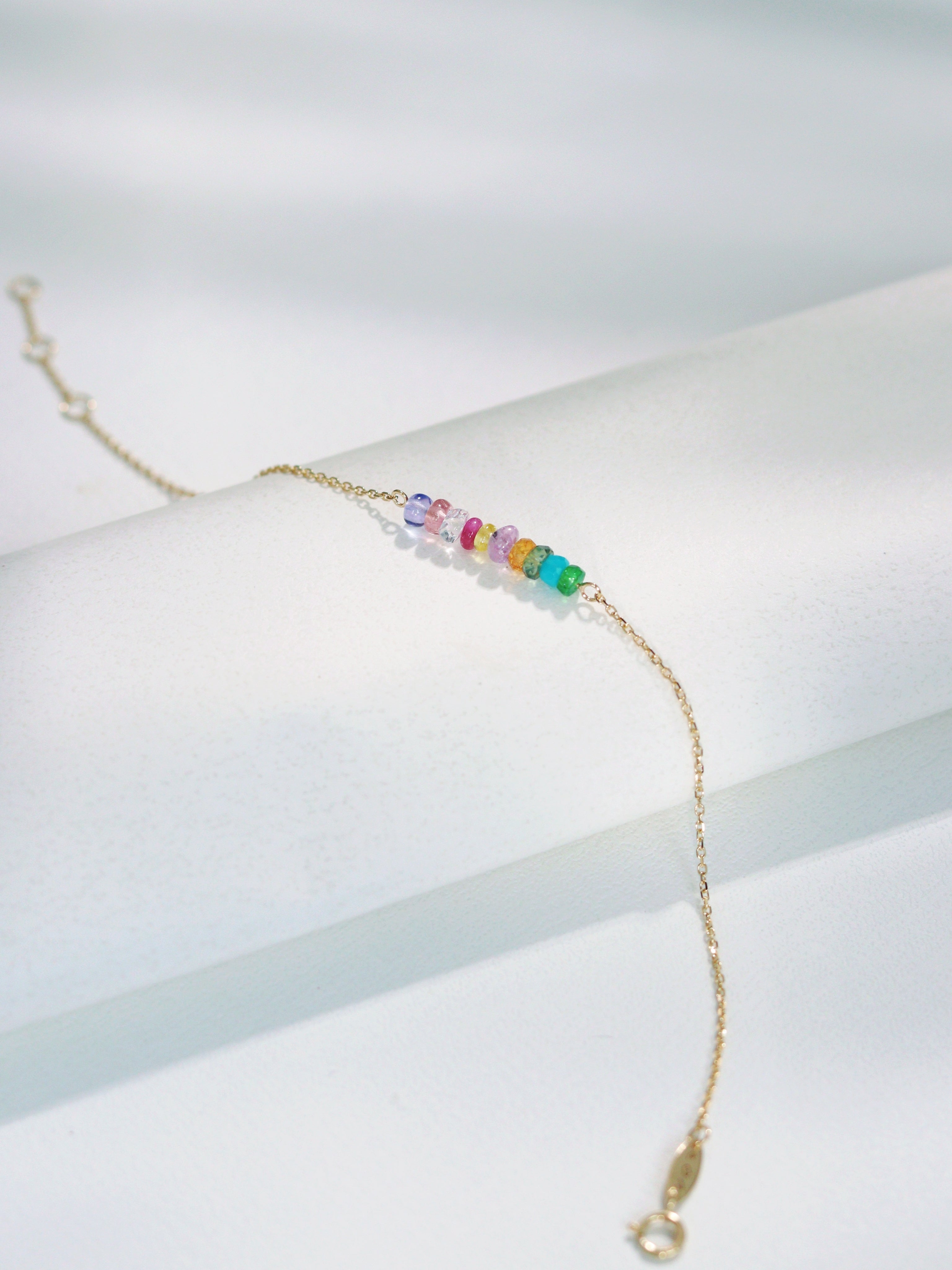 18kt Rose Gold Multicolor Stones Bracelet