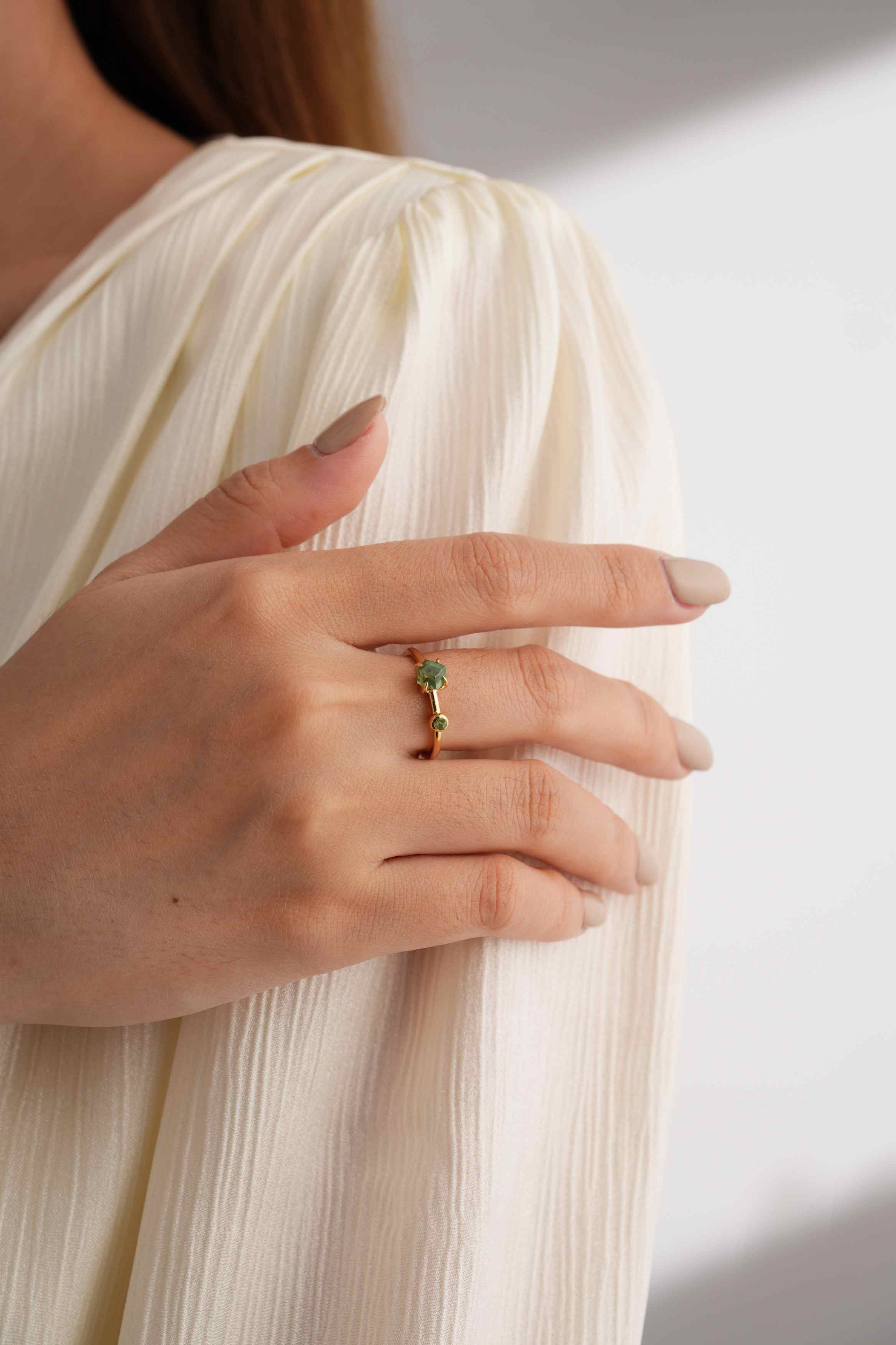 18kt Yellow Gold  Demantoid Ring