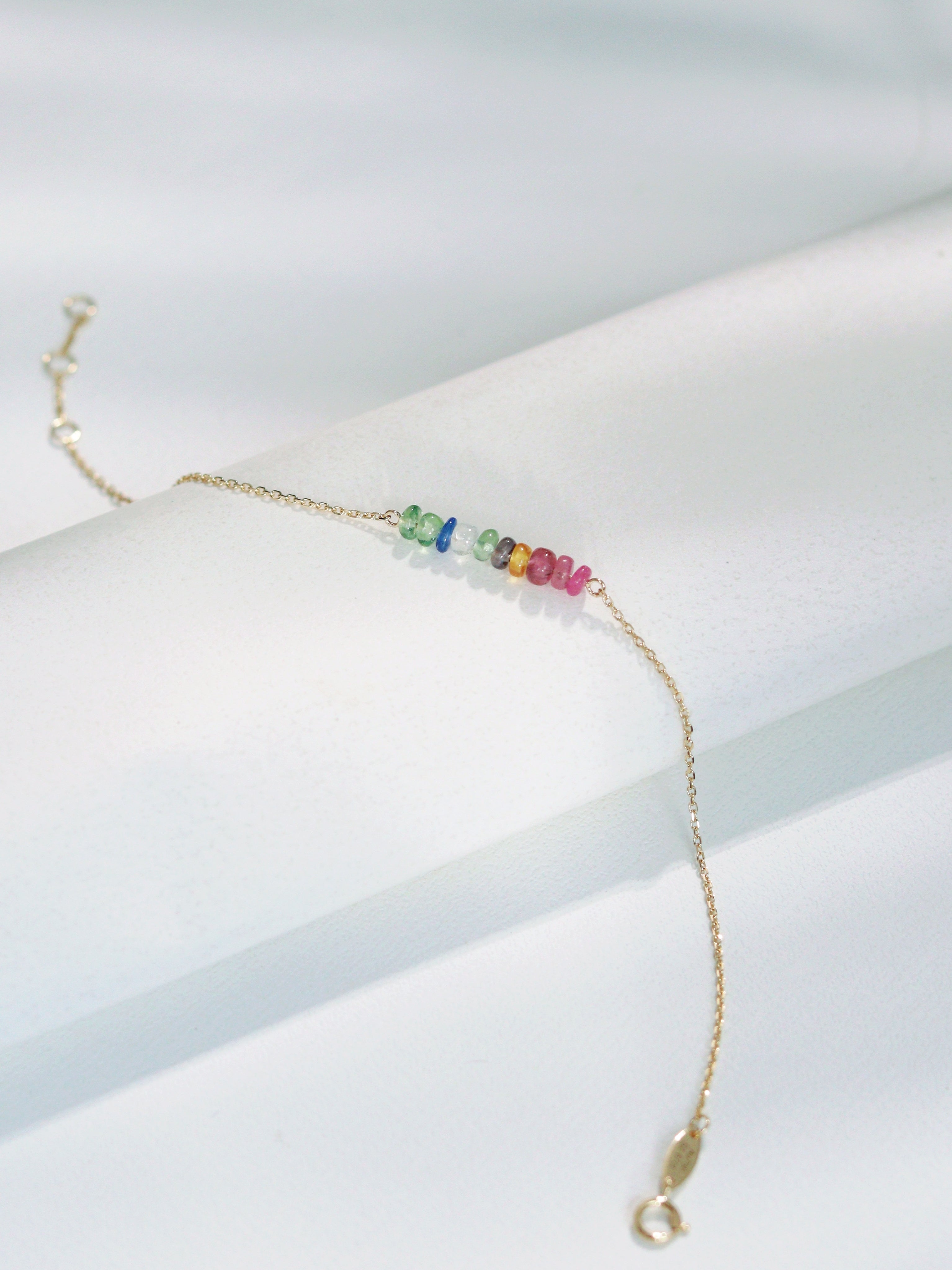 18kt Rose Gold Multicolor Stones Bracelet
