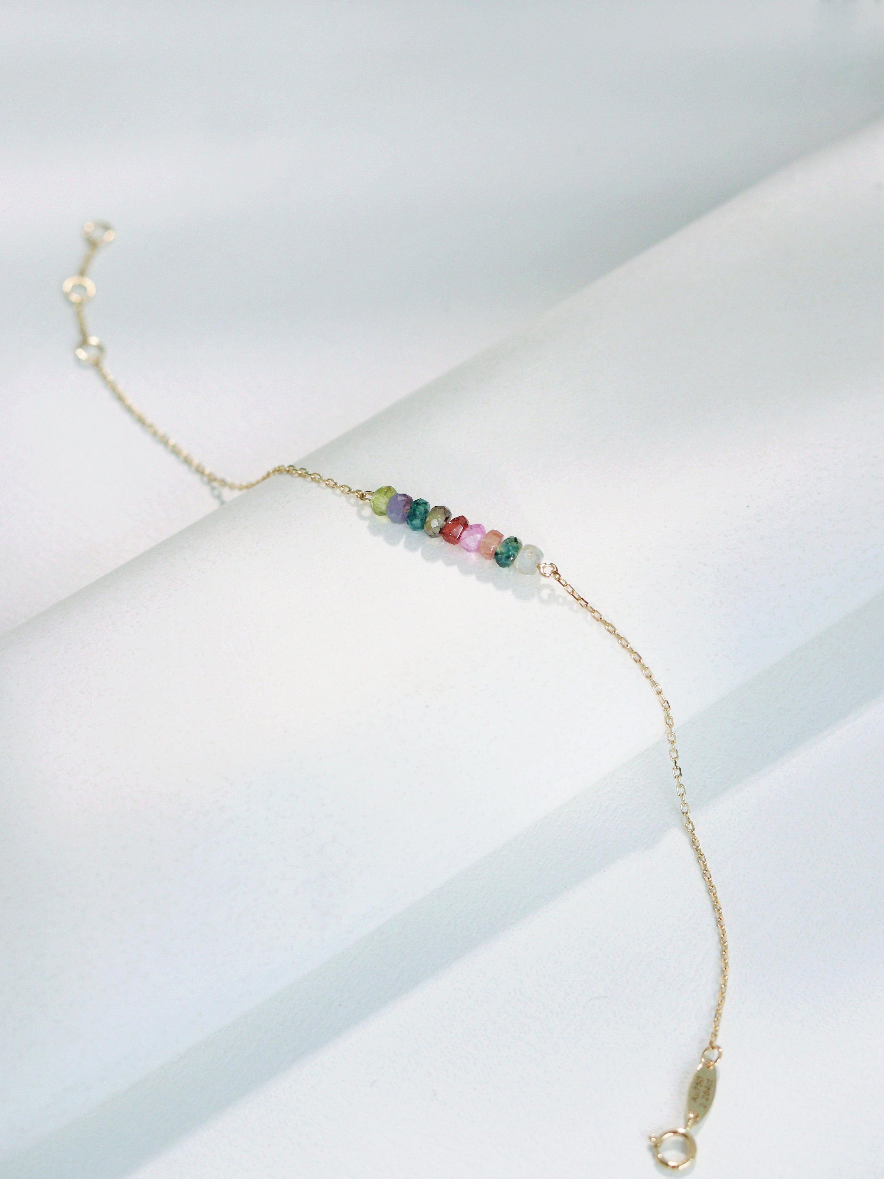 18kt Rose Gold Multicolor Stones Bracelet